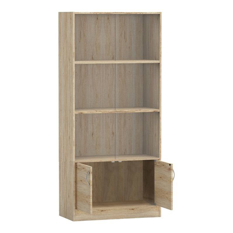bibliothèque burcy bois chêne 80x40x177cm - Image 2