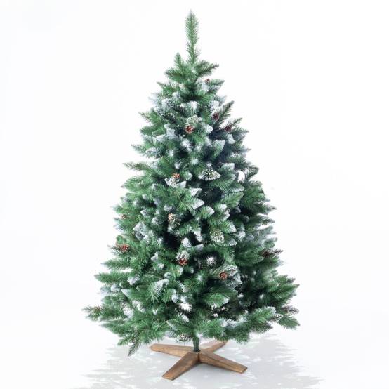 BB Loisir - Sapin de Noël artificiel 220cm Arbre de Noël neige décorative Pommes de pin Support inclus - Image 4