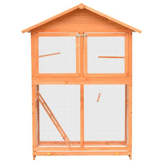 Vidaxl - Cage à oiseaux Pin massif et bois de sapin 125,5x59,5x164 cm vidaXL 170638 - Imagen 2