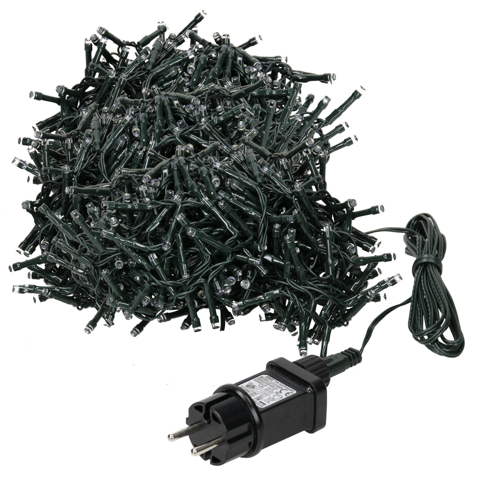 Ecd-Germany - Guirlande lumineuse pour arbre Noël 1800 LED blanc froid 36m intérieur/extérieur - Imagen 1