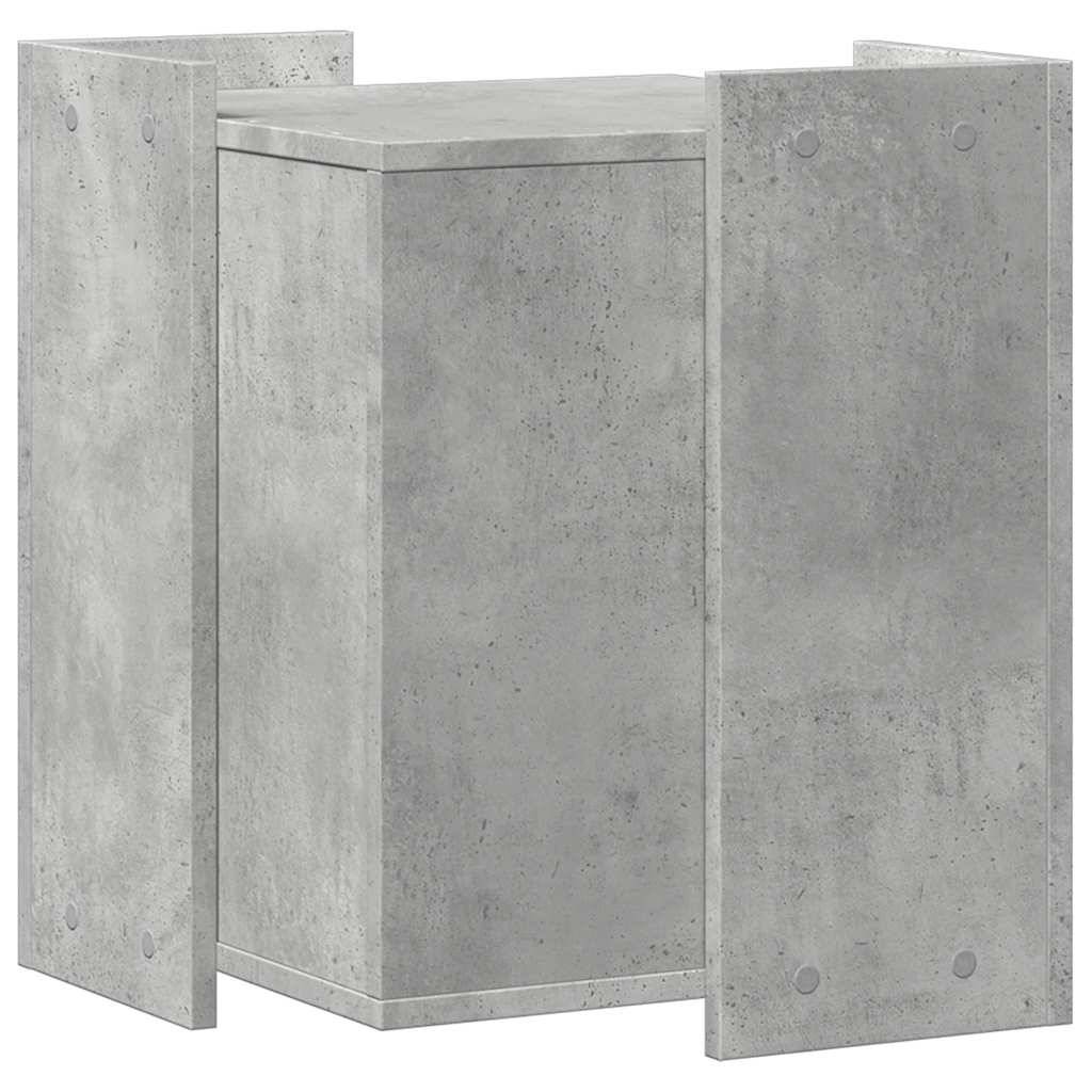 Meuble de bac à litière pour chat bois d'ingénierie gris béton 42 x 42 x 51 cm - PANGIVO - Image 5
