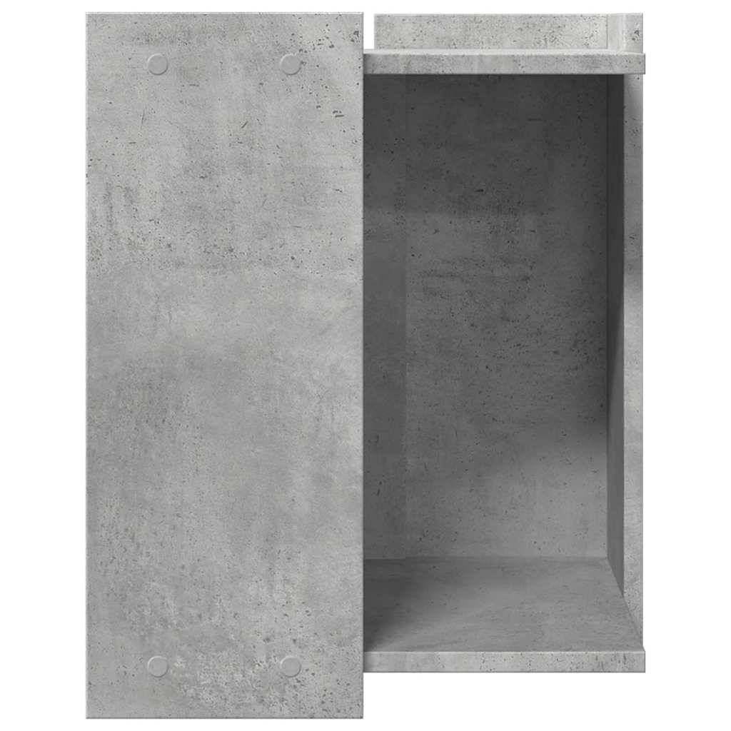 Meuble de bac à litière pour chat bois d'ingénierie gris béton 42 x 42 x 51 cm - PANGIVO - Image 6