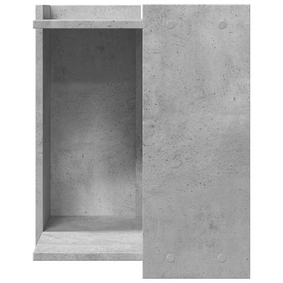 Meuble de bac à litière pour chat bois d'ingénierie gris béton 42 x 42 x 51 cm - PANGIVO - Image 4