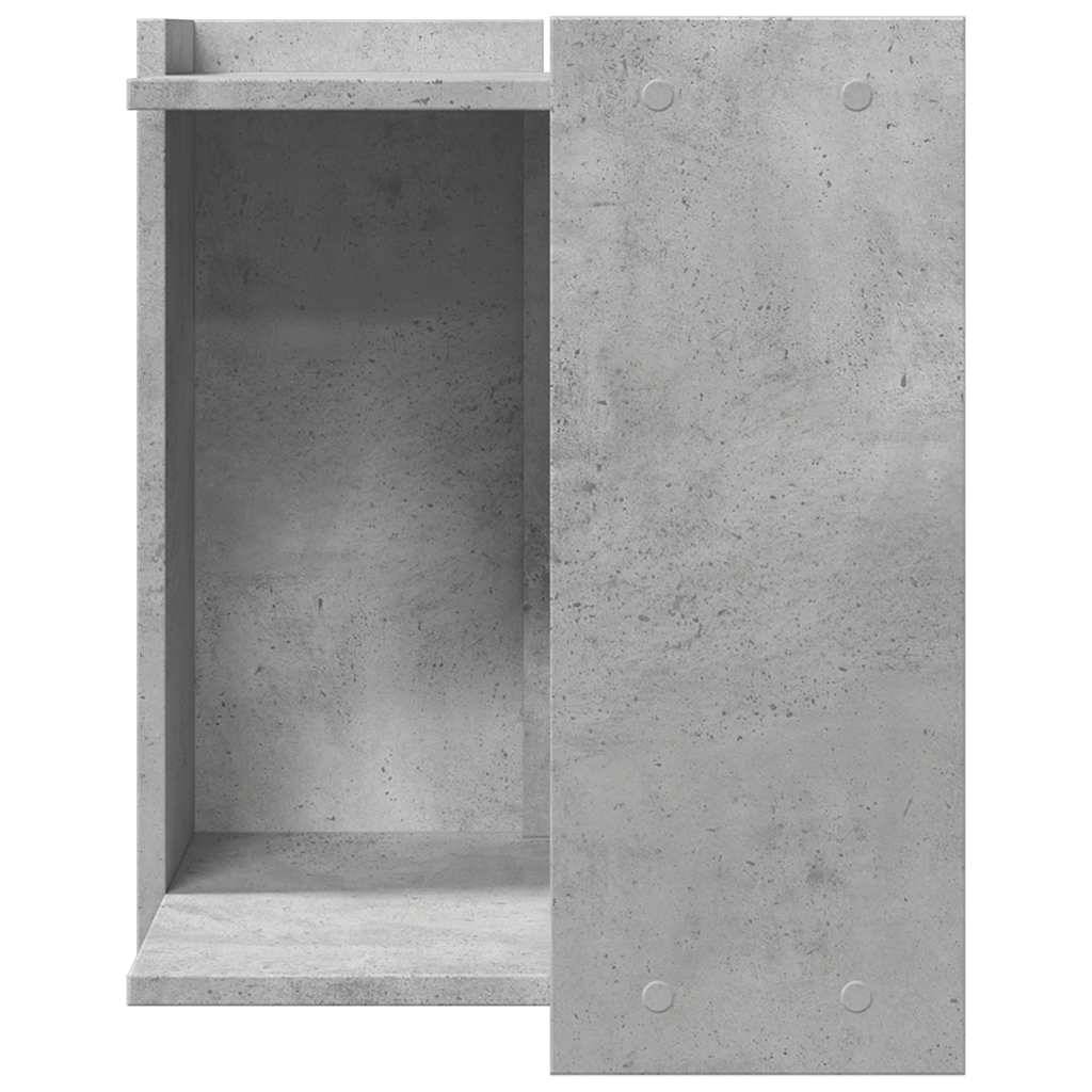Meuble de bac à litière pour chat bois d'ingénierie gris béton 42 x 42 x 51 cm - PANGIVO - Image 4