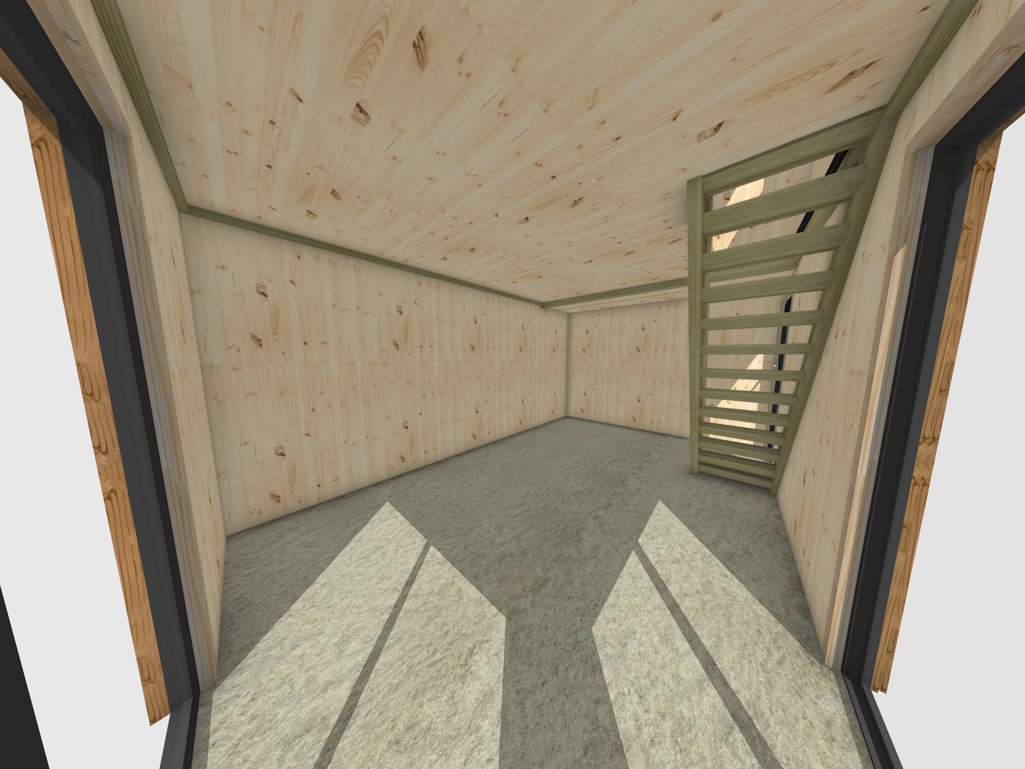 Bureau de jardin 4 saisons en bois 5,5 x 3,5 x 2,7 m / isolation RE2020 avec mezzanine et terrasse - Image 5