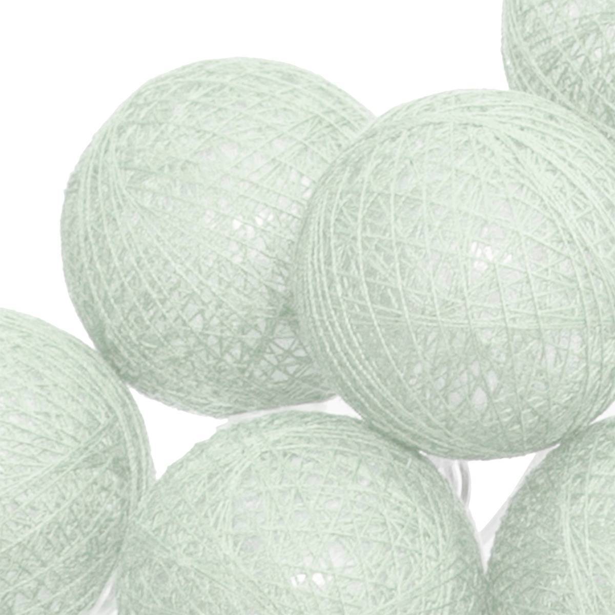 Atmosphera - Guirlande LED 10 boules pile vert céladon L165cm - Atmosphera Créateur d'intérieur - Image 4