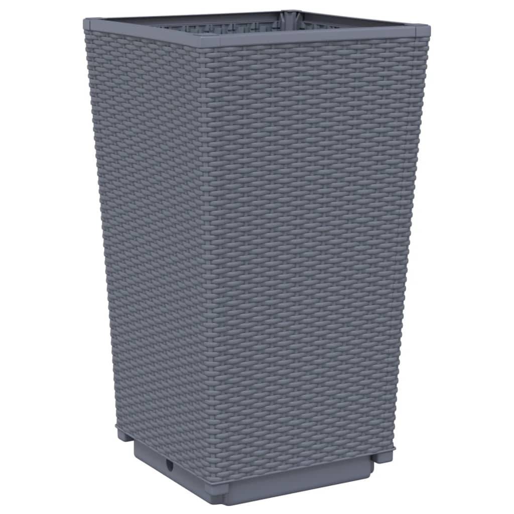 Maison Chic - Lot de 4 Jardinières, Bac à fleurs, Pot de fleurs bleu gris 32,5x32,5x57 cm PP - Imagen 4