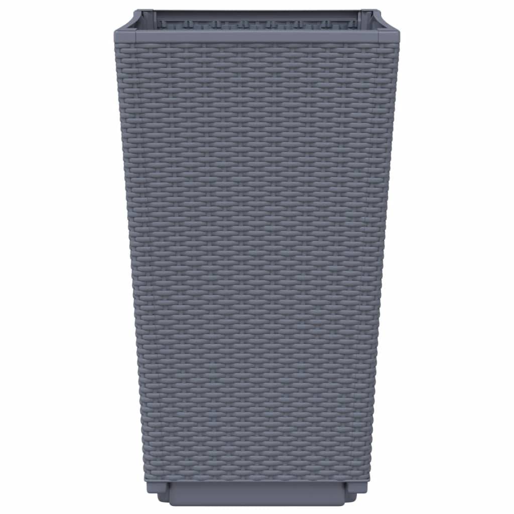 Maison Chic - Lot de 4 Jardinières, Bac à fleurs, Pot de fleurs bleu gris 32,5x32,5x57 cm PP - Imagen 6