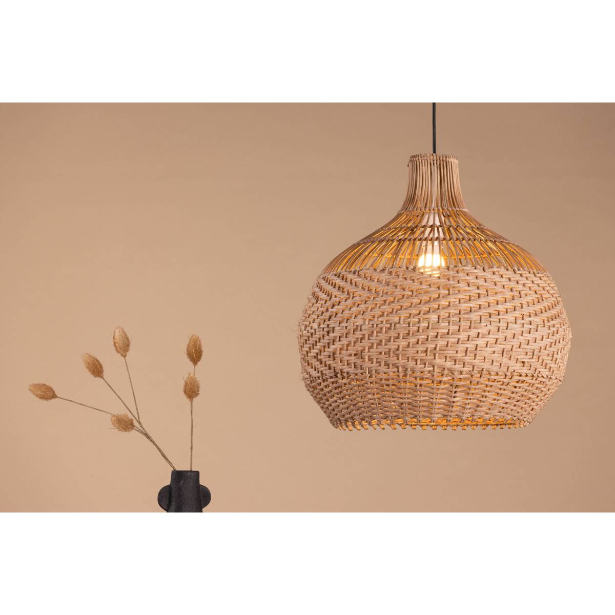 Lampe Suspension en Rotin "Bastia" 50 cm Naturel - Image 7