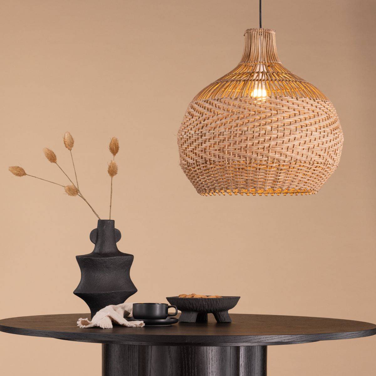 Lampe Suspension en Rotin "Bastia" 50 cm Naturel - Image 5
