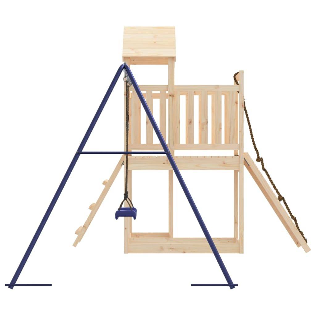 Helloshop26 - Aire de jeux d'extérieur balançoires toboggan portiques robuste jeux jardin 286 x 248 x 214 cm bois de pin massif - Imagen 5