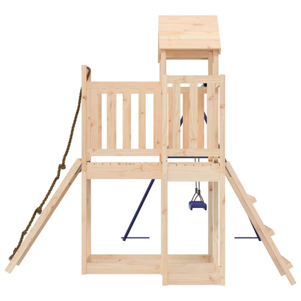 Helloshop26 - Aire de jeux d'extérieur balançoires toboggan portiques robuste jeux jardin 286 x 248 x 214 cm bois de pin massif - Imagen 4