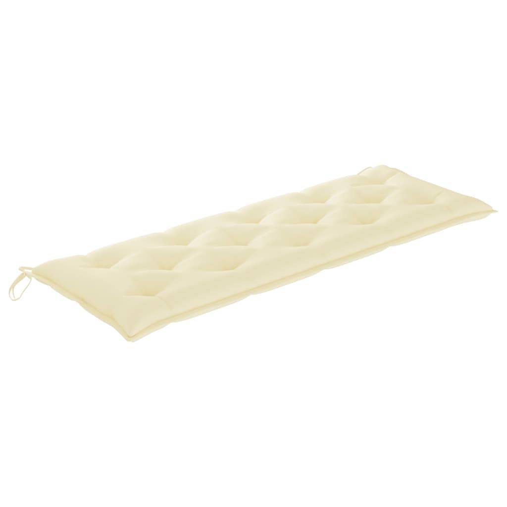 Helloshop26 - Banc de jardin meuble de patio d'extérieur terrasse avec coussin 157 cm bois d'acacia massif - Imagen 6