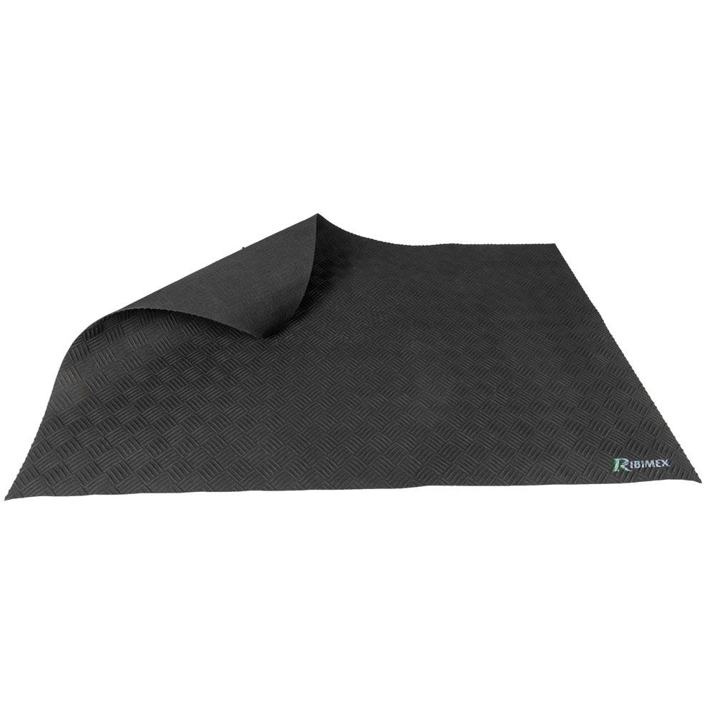 Ribimex - Tapis BBQ, atelier, garage et maison 80x120 cm en caoutchouc gris