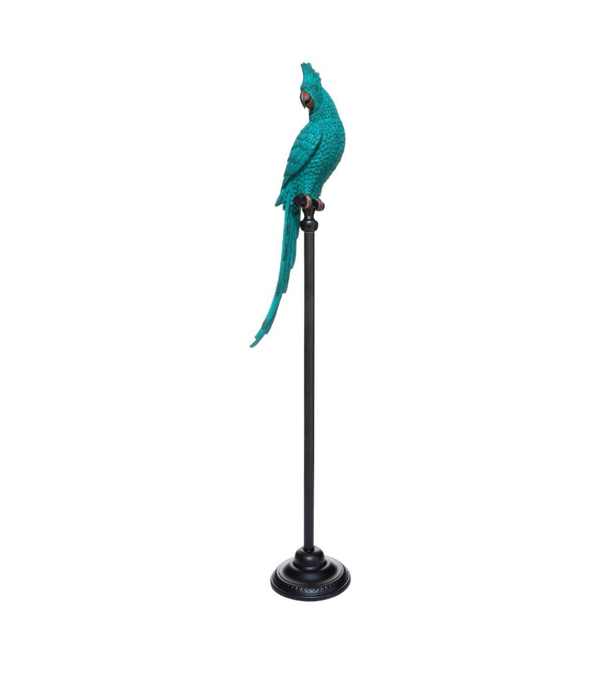 Objet décoratif Oiseau en résine sur son perchoir H 117 cm - Image 1
