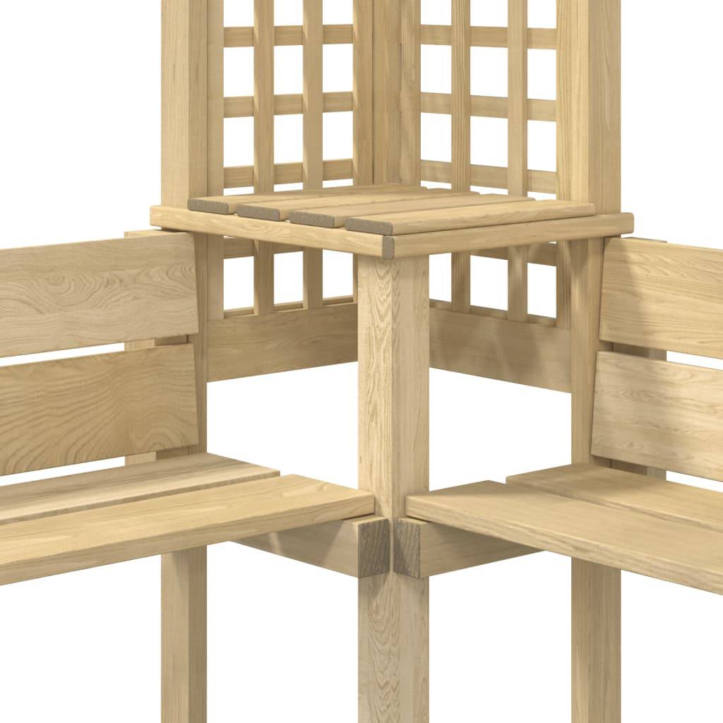 Vidaxl - Pergola d'angle avec banc Bois de pin imprégné vidaXL 44950 - Imagen 4