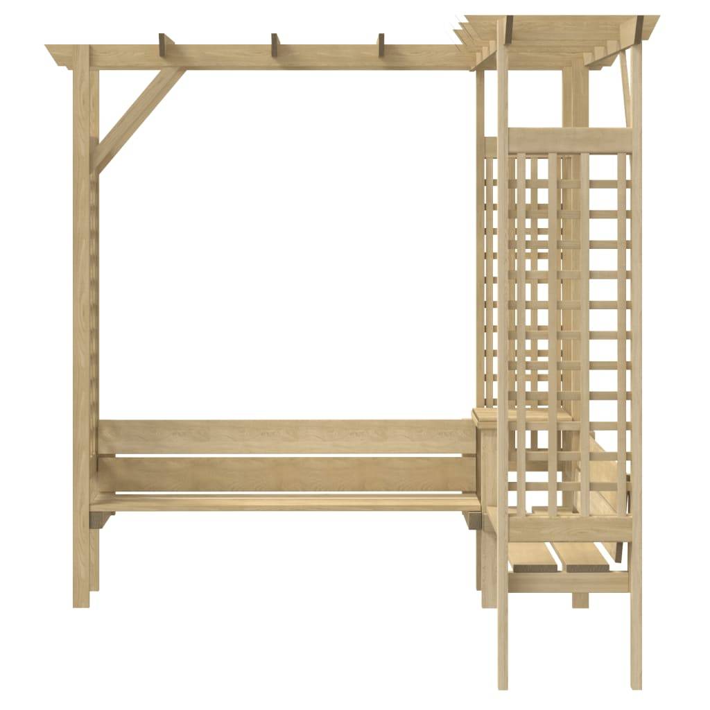 Vidaxl - Pergola d'angle avec banc Bois de pin imprégné vidaXL 44950 - Imagen 5