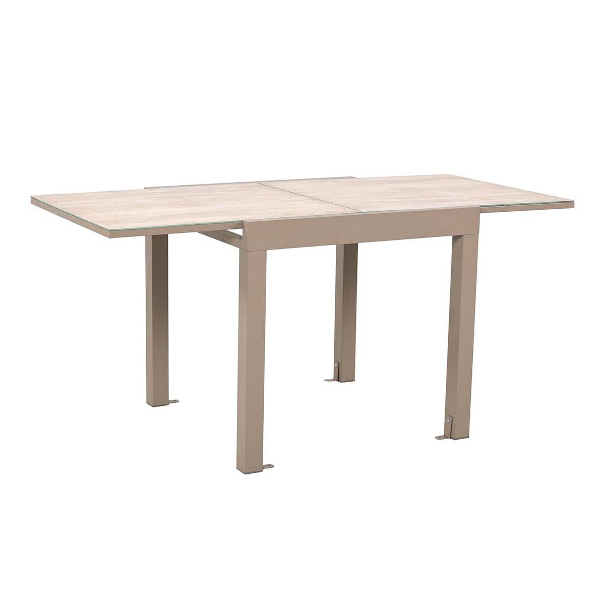 The Home Deco Factory - Table de Jardin Extensible "Ornela" 80-160cm Naturel - Image 1