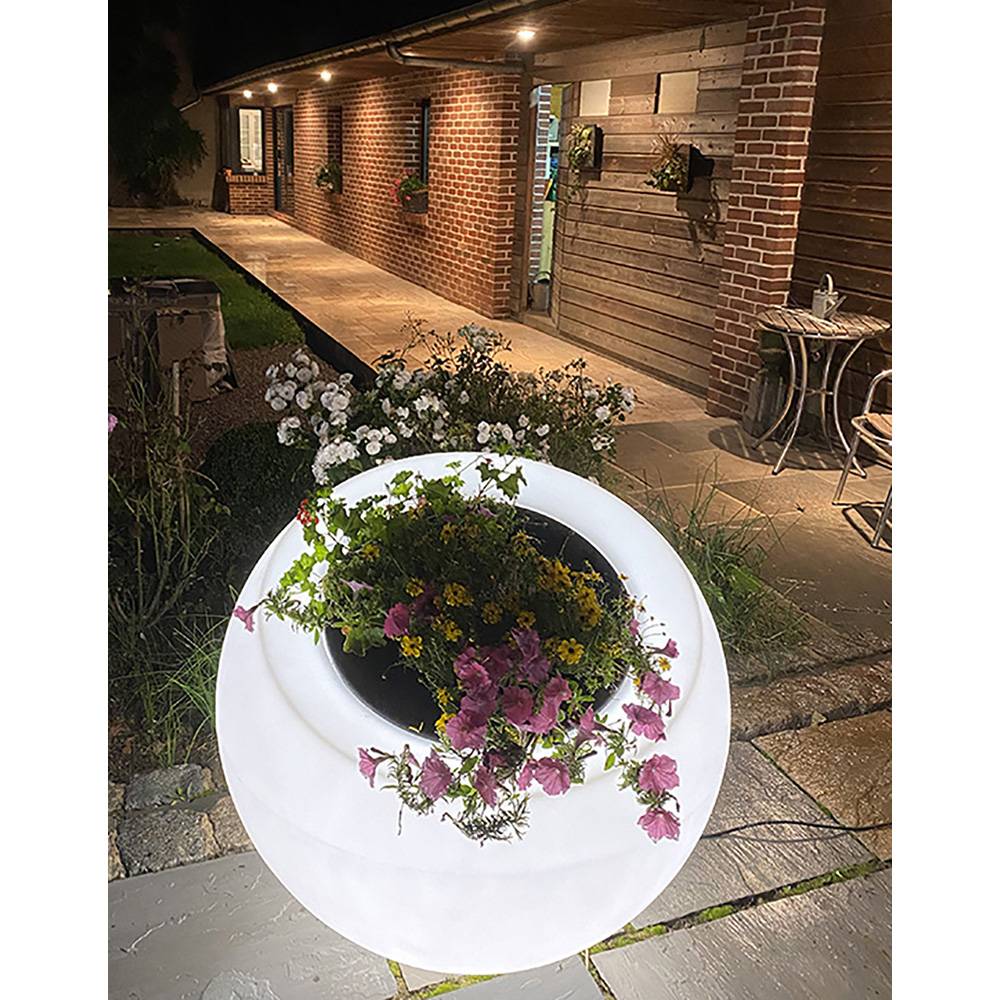 Pot de fleurs sphérique xxl dolce vita 300l éclairant-lot de 2 - Image 1