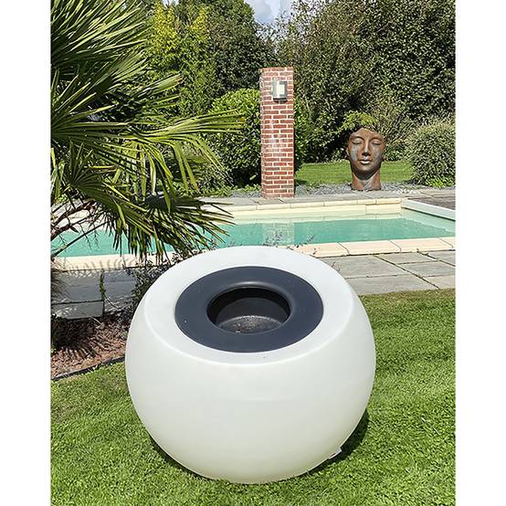 Pot de fleurs sphérique xxl dolce vita 300l éclairant-lot de 2 - Image 3
