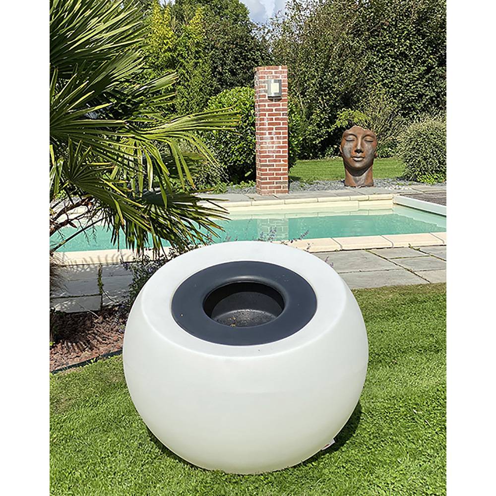 Pot de fleurs sphérique xxl dolce vita 300l éclairant-lot de 2 - Image 3