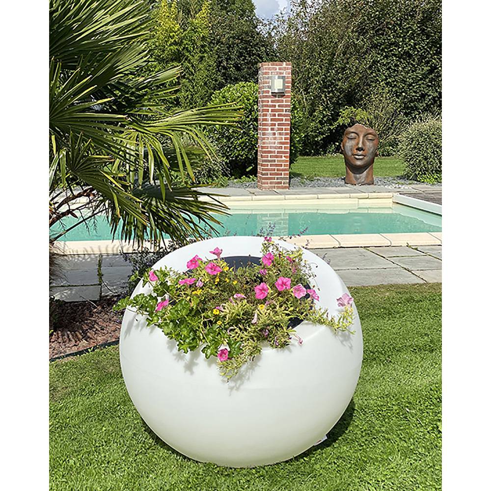 Pot de fleurs sphérique xxl dolce vita 300l éclairant-lot de 2 - Image 2