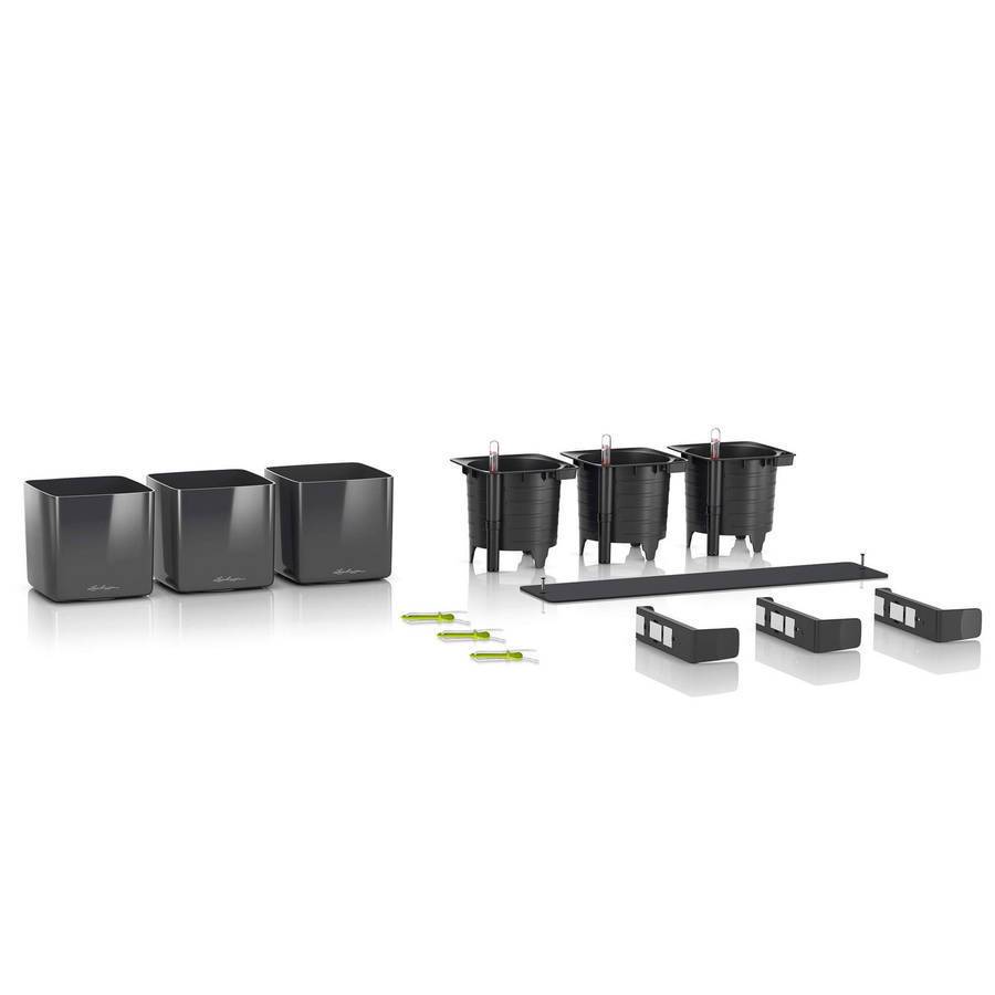 Lechuza - Cube Glossy Green Wall Home kit - 48x14x14 cm - anthracite ultra brillant Lechuza - Imagen 2