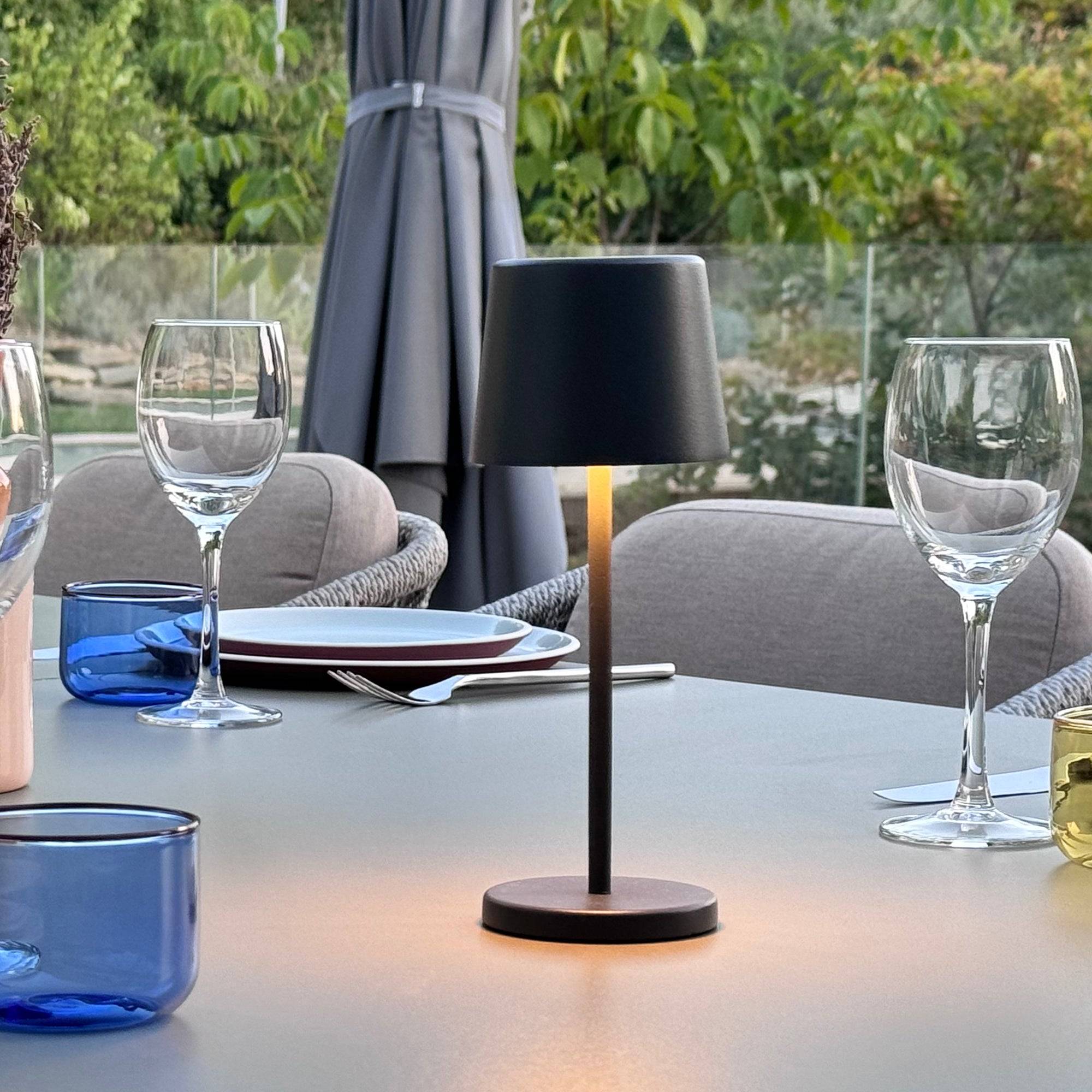 Lumisky - 6 Lampes de table MINI KELLY Gris H22cm + base de chargement - Imagen 3