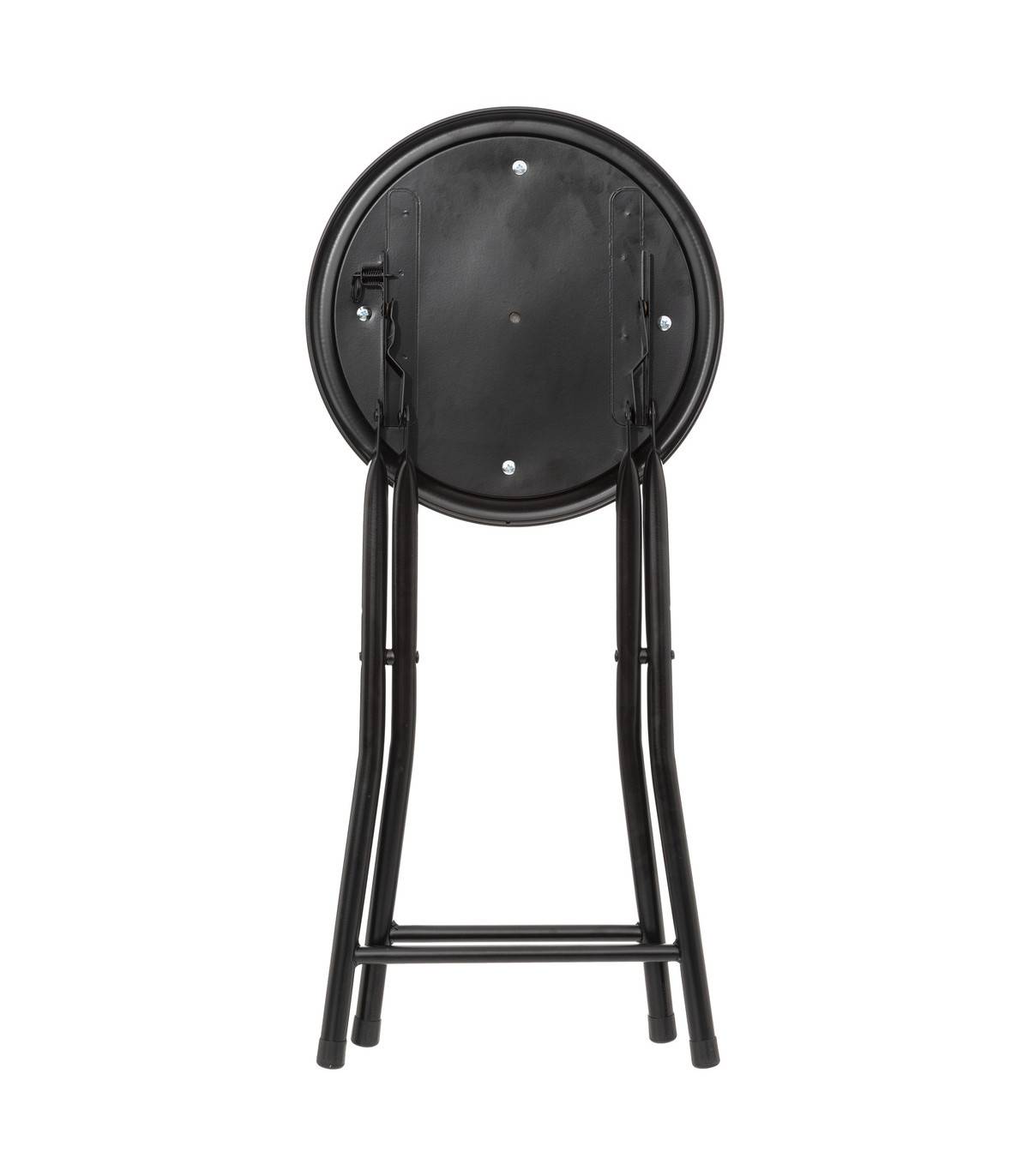 Tabouret pliant en Velours Bleu et Métal Noir - Imagen 4