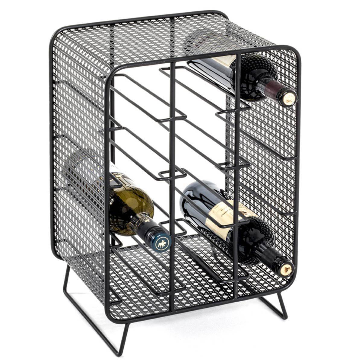 Paris Prix - Porte-Bouteilles en Acier "12 Bouteilles" 46cm Noir - Image 3