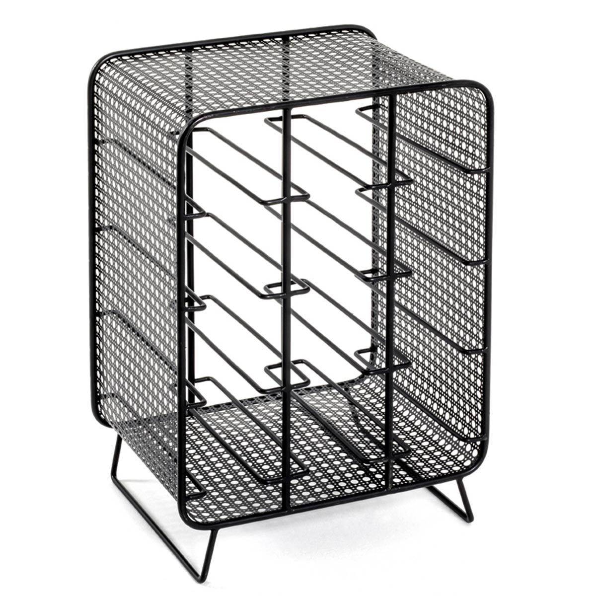 Paris Prix - Porte-Bouteilles en Acier "12 Bouteilles" 46cm Noir
