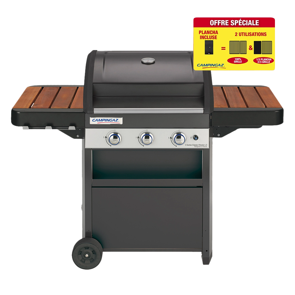 Barbecue à gaz 3 Series Classic WLD avec plancha