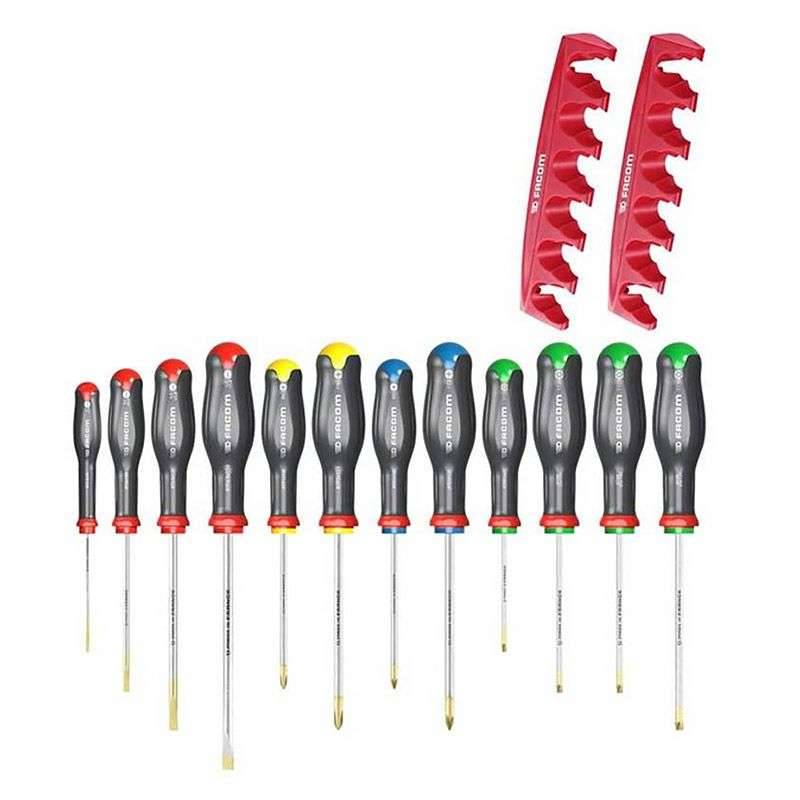 Facom - Jeu de 12 tournevis Protwist avec 2 racks FACOM AT.J12R2PB Facom