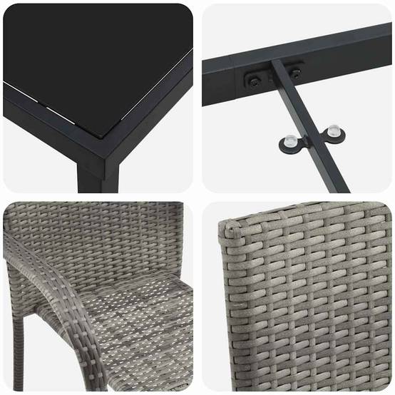 ComfortXL - Salon de Jardin 4 Places pour une Utilisation Quotidienne avec Table Verre Gris – ComfortXL Outdoor Living - Image 9