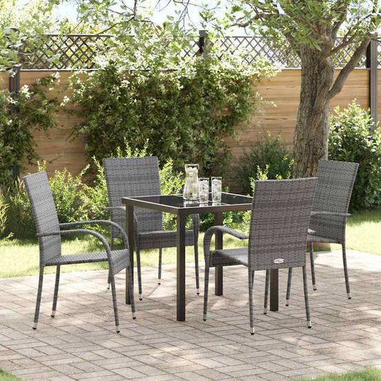 ComfortXL - Salon de Jardin 4 Places pour une Utilisation Quotidienne avec Table Verre Gris – ComfortXL Outdoor Living - Image 1