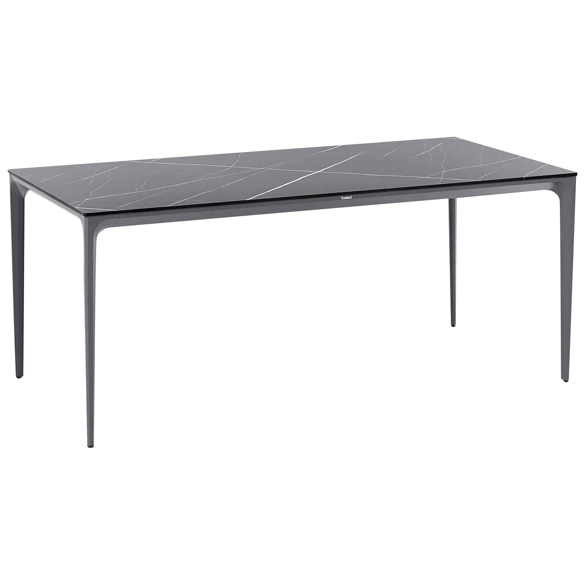 Beliani - Table de repas, 8 Personnes Panneau stratifié haute pression HPL Marbre noir SOVARETO - 90x180x75- Beliani - Image 2