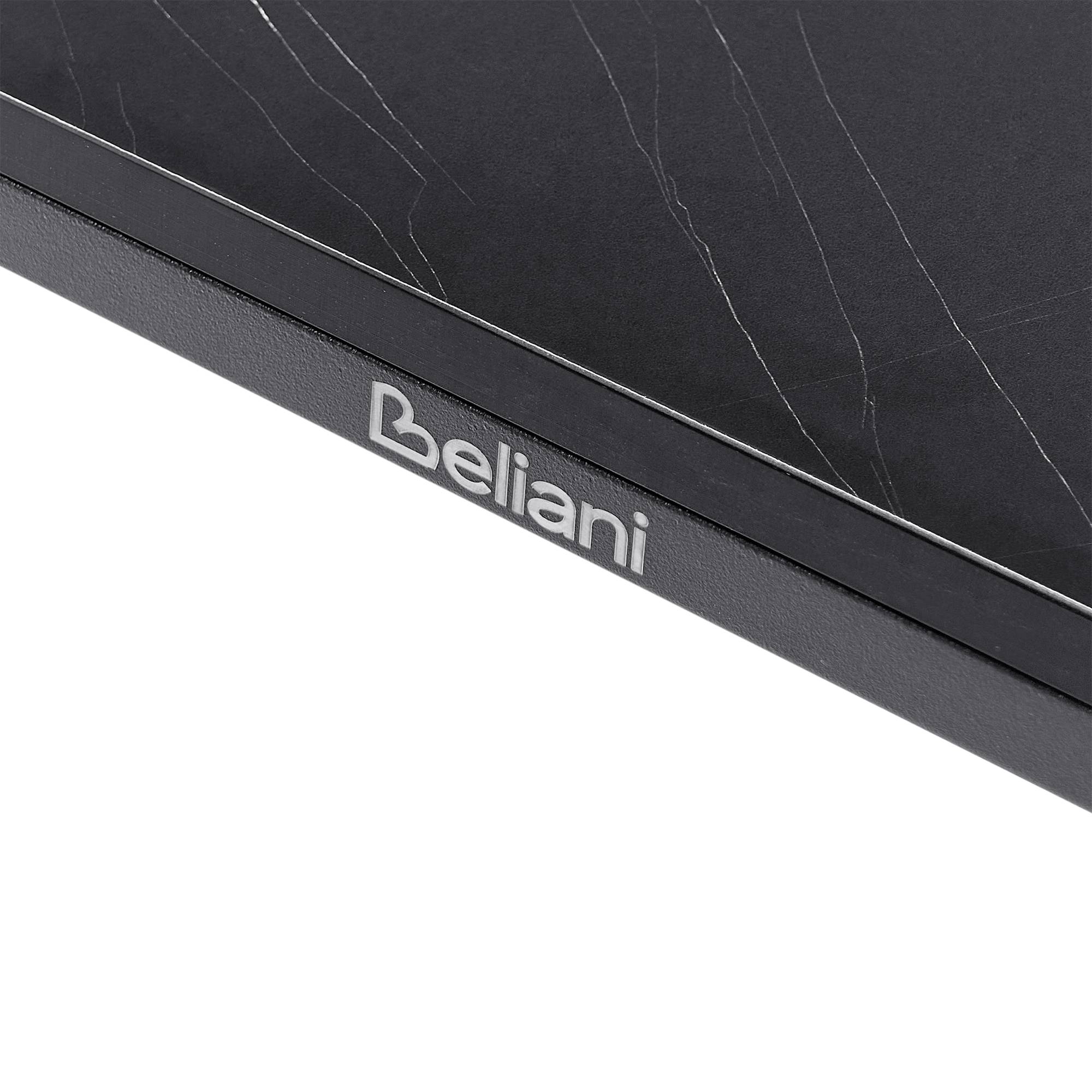 Beliani - Table de repas, 8 Personnes Panneau stratifié haute pression HPL Marbre noir SOVARETO - 90x180x75- Beliani - Image 4