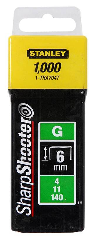 stanley - Agrafes 6 mm type G boîte de 1000 - STANLEY - 1-TRA704T - Image 2