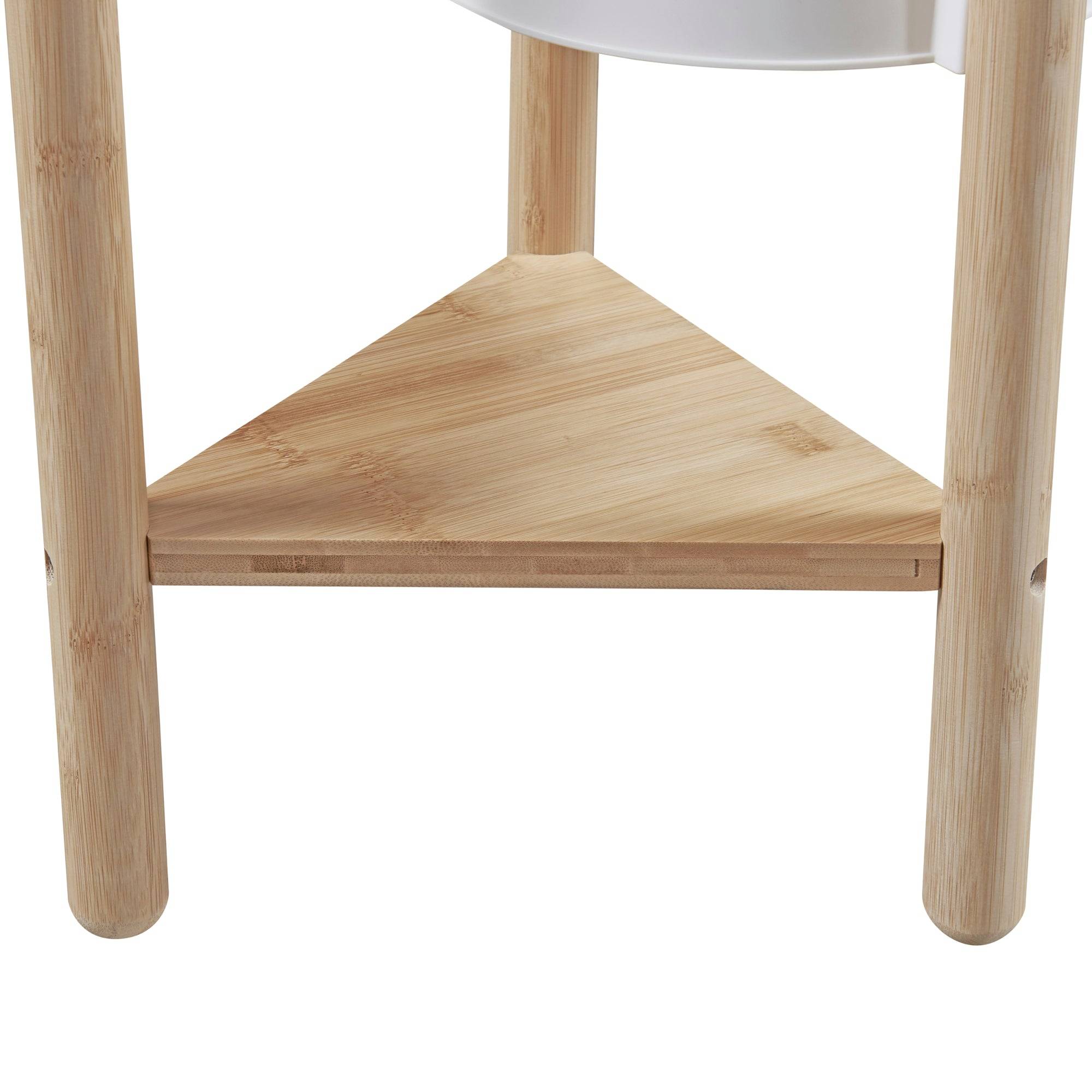 Helloshop26 - Étagère à plantes sastamala à 4 niveaux bambou 78 x 35 x 35 cm naturel blanc - Imagen 5