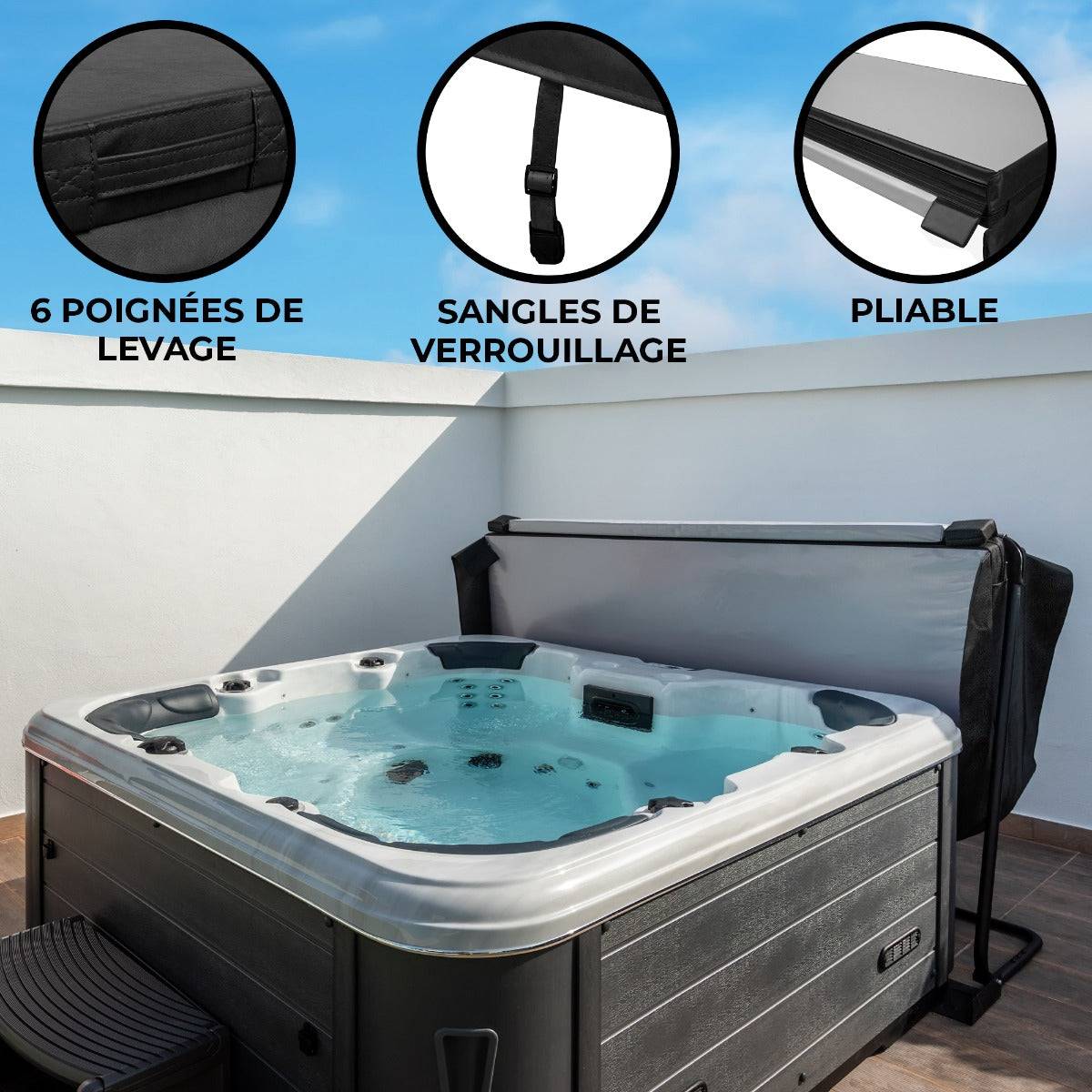 Monster Racking - Couverture de Jacuzzi 2.2m - Noir - Image 2