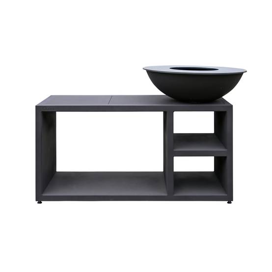 Quoco - Brasero Piatto Tavolo Medium Noir Ø84 + Grille + Spatule + Housse - Image 1
