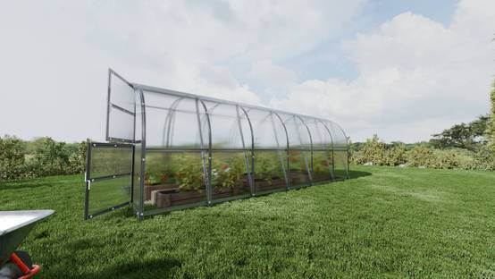 Serre KLASIKA BALTIC LT 3 x 6 m (18 m²), 4 mm avec revêtement en polycarbonate - Image 2