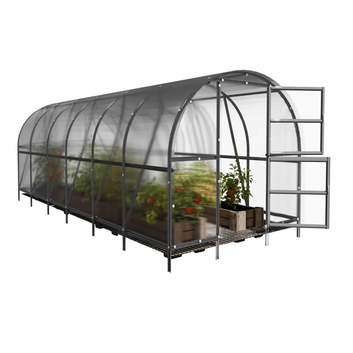 KLASIKA GREENHOUSES - Serre KLASIKA BALTIC LT 3 x 6 m (18 m²), 4 mm avec revêtement en polycarbonate - Image 4