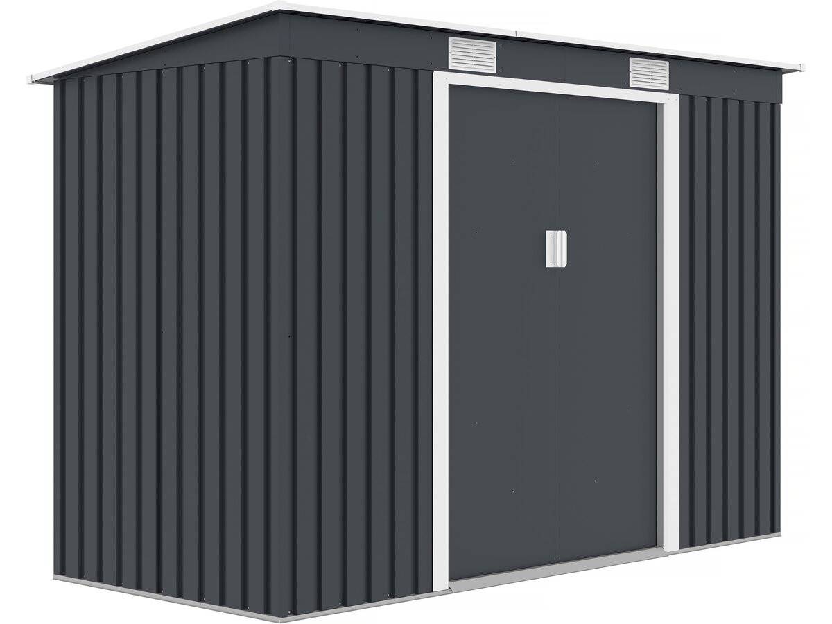 Abri De Jardin Métal Monopente "austin" - 3,14 M2 - Gris -habitat Et Jardin - Imagen 1