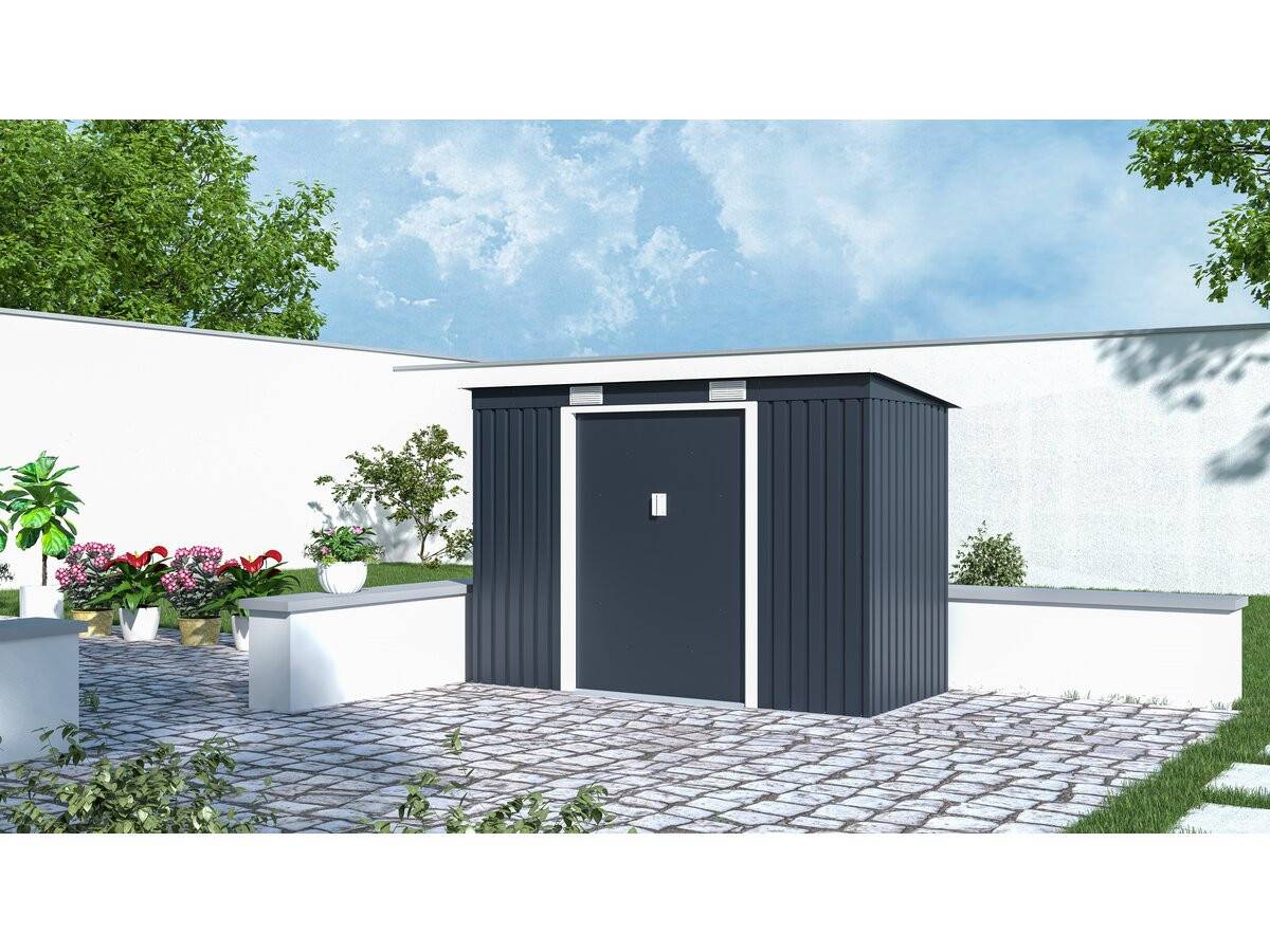 Abri De Jardin Métal Monopente "austin" - 3,14 M2 - Gris -habitat Et Jardin - Imagen 3