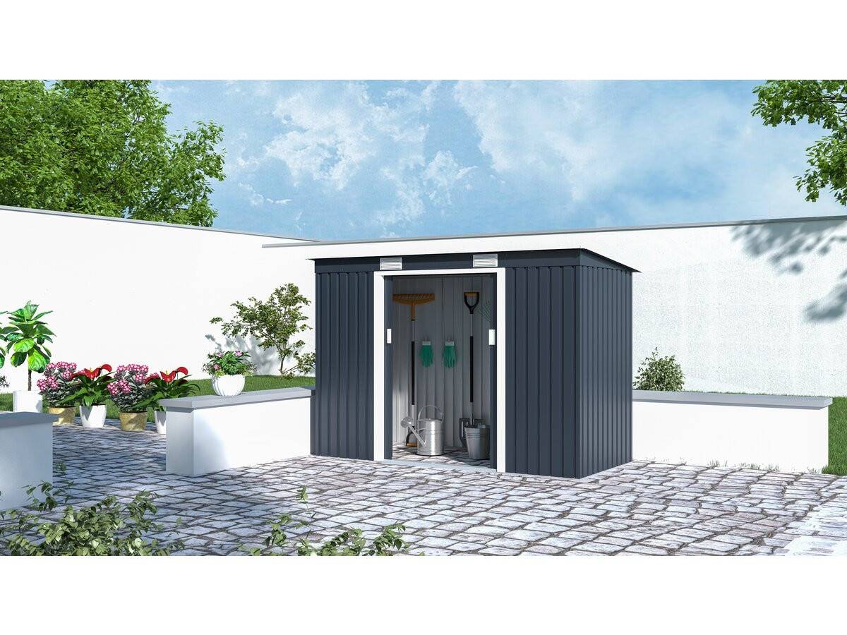 Abri De Jardin Métal Monopente "austin" - 3,14 M2 - Gris -habitat Et Jardin - Imagen 2
