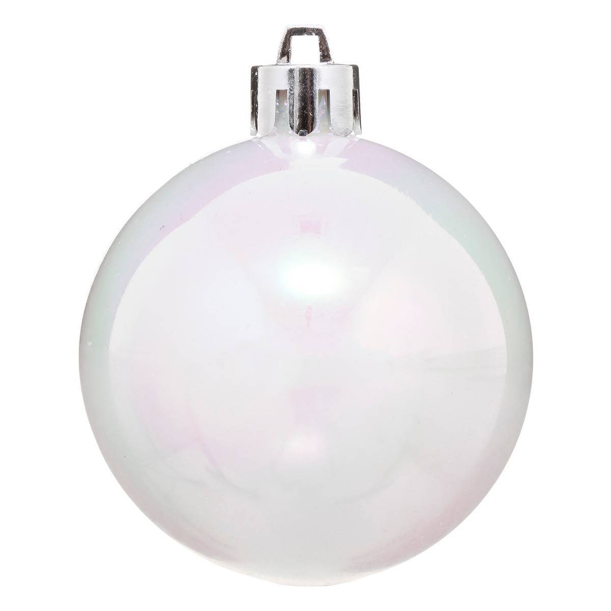 Fééric Lights & Christmas - Lot de 8 boules D.7cm rouge blanc - Atmosphera Créateur d'intérieur - Imagen 5