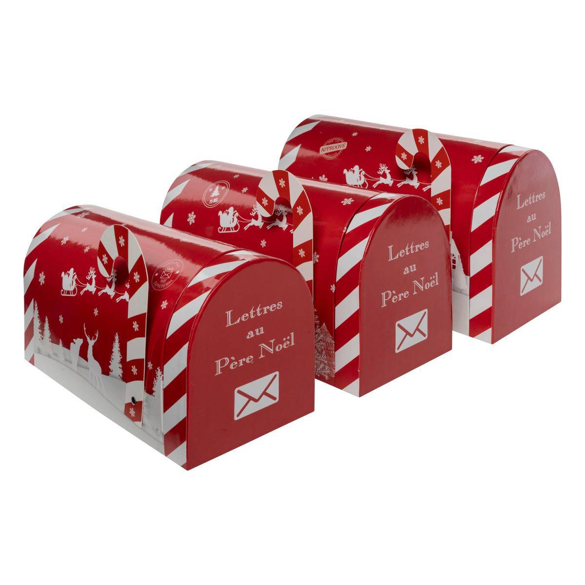 Fééric Lights & Christmas - Lot de 3 boîtes cadeau boîte aux lettres rouge - Feeric Lights & Christmas - Imagen 1