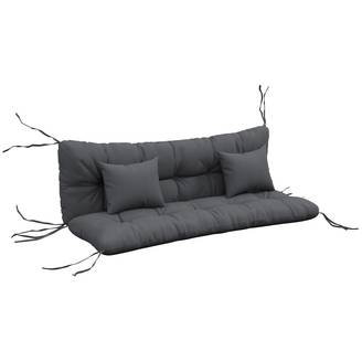Ensemble de 4 coussins d'extérieur pour balancelle de jardin, 1 coussin d'assise coussins de dossier et 2 oreillers