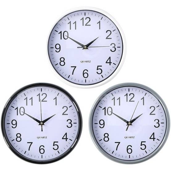 Importdistrib - Horloge Murale 2ø5x3 Cm 3 Couelurs Assortis IMPORTDISTRIB - Imagen 1